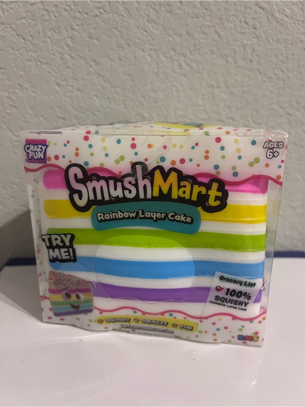 Authentic SmushMart Rainbow Layer Cake Squishy 🤗🌈🍰🤗🍰🌈🤗🍰